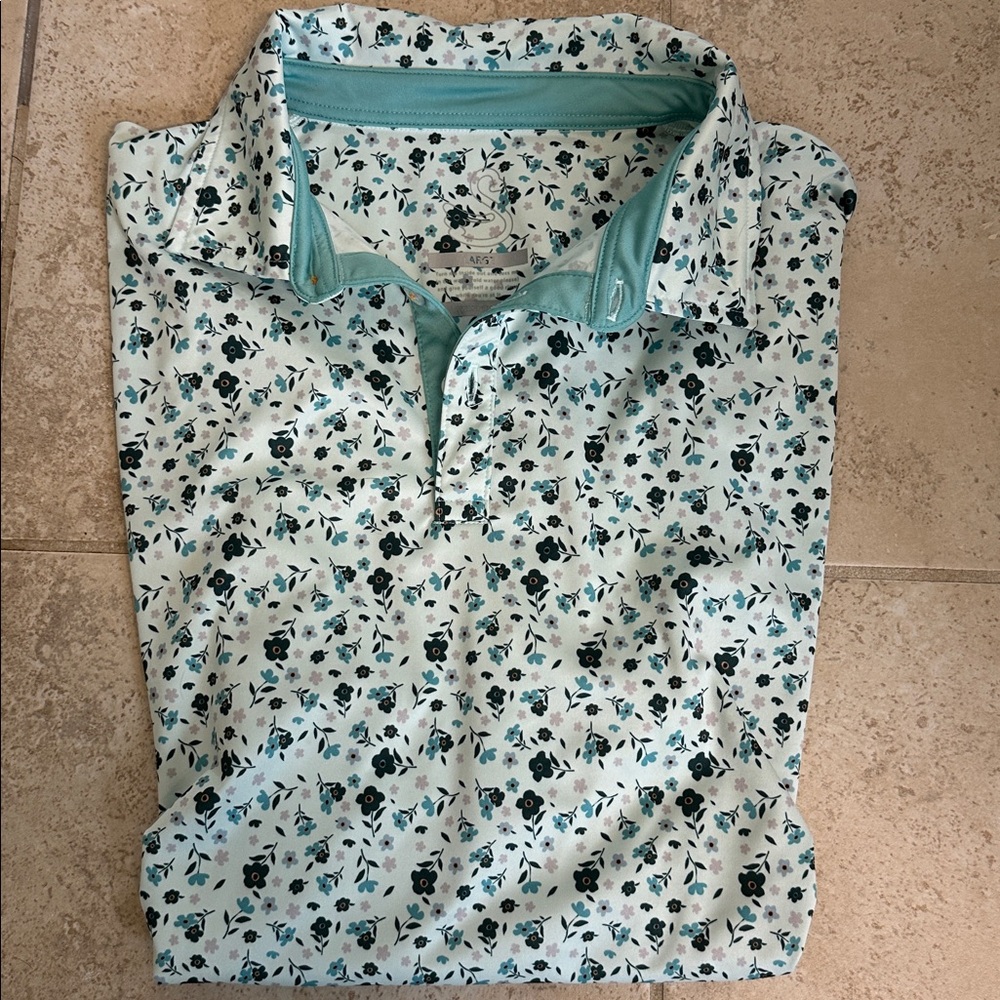 Swannies Floral Polo Shirt